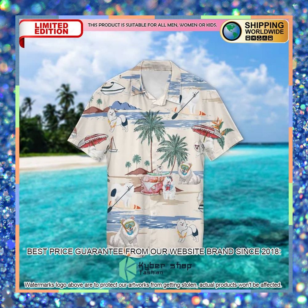 Samoyed Summer Beach Hawaiian Shirt 6 Samoyed Summer Beach Hawaiian Shirt word2