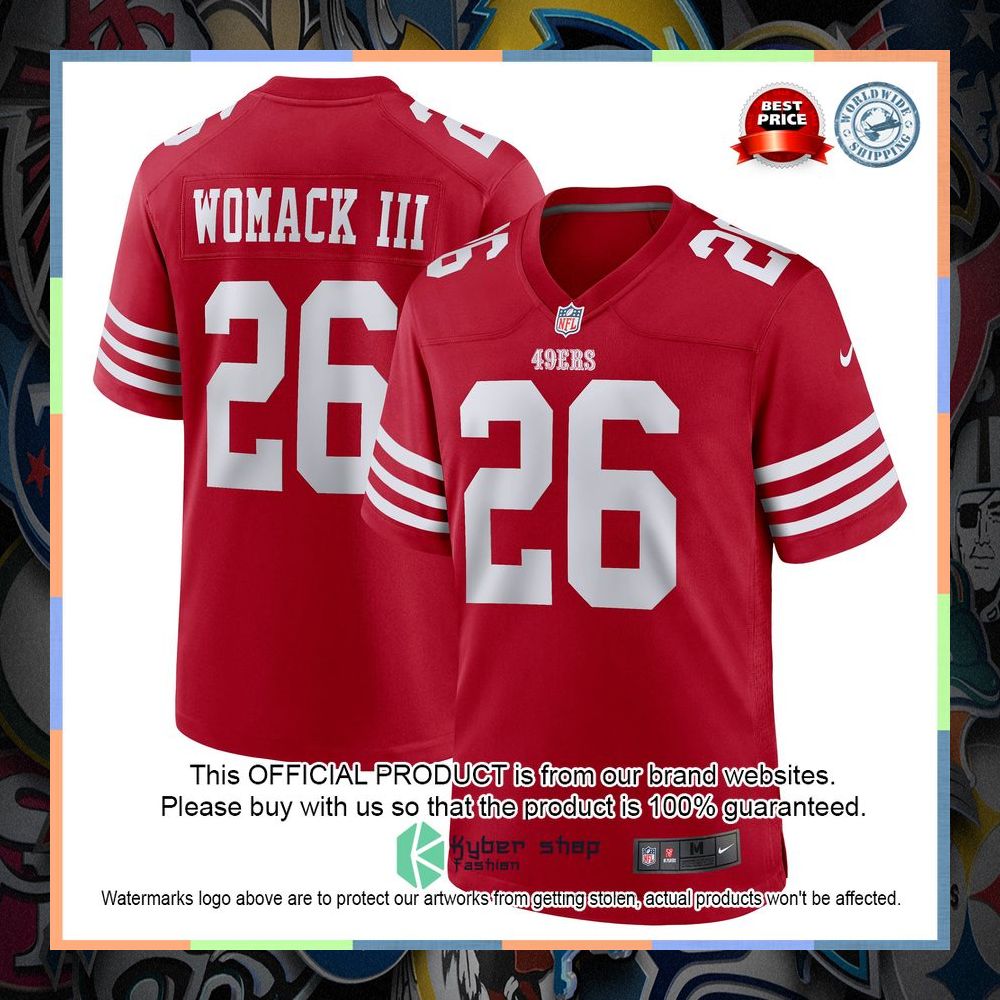 Samuel Womack III San Francisco 49ers Scarlet Football Jersey 8 Samuel Womack III San Francisco 49ers Scarlet Football Jersey word1