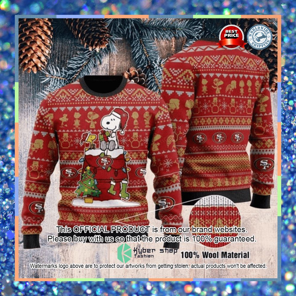 San Francisco 49ers Snoopy Christmas Sweater 3 San Francisco 49ers Snoopy Christmas Sweater word1