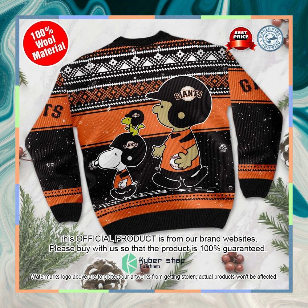 San Francisco Giants Charlie Brown Snoopy Wear Football Jersey Christmas Sweater 7 San Francisco Giants Charlie Brown Snoopy Wear Football Jersey Christmas Sweater word3