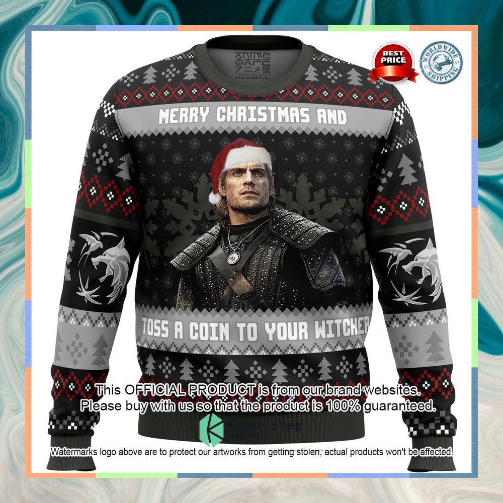Santa Witcher The Witcher Ugly Christmas Sweater 5 Santa Witcher The Witcher Ugly Christmas Sweater word1