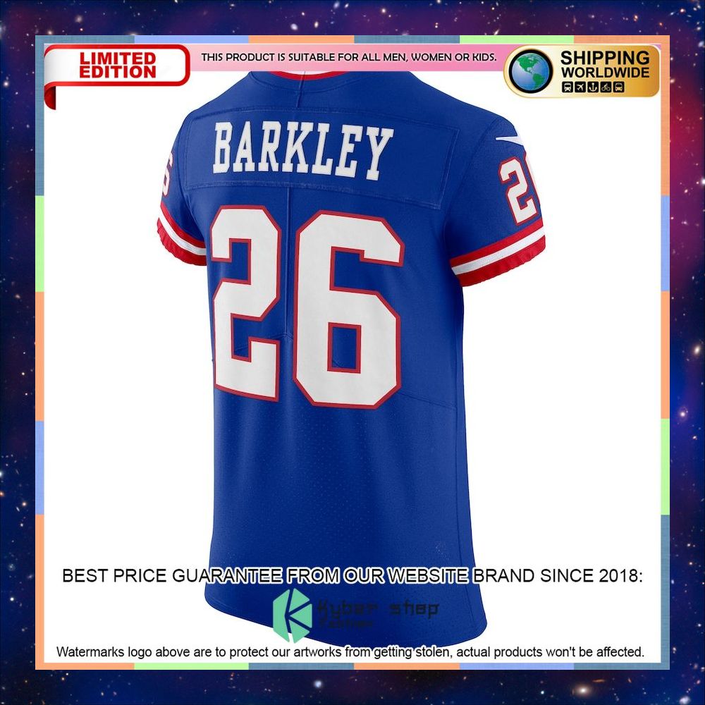 Saquon Barkley New York Giants Classic Vapor Elite Player Royal Football Jersey 6 Saquon Barkley New York Giants Classic Vapor Elite Player Royal Football Jersey word1