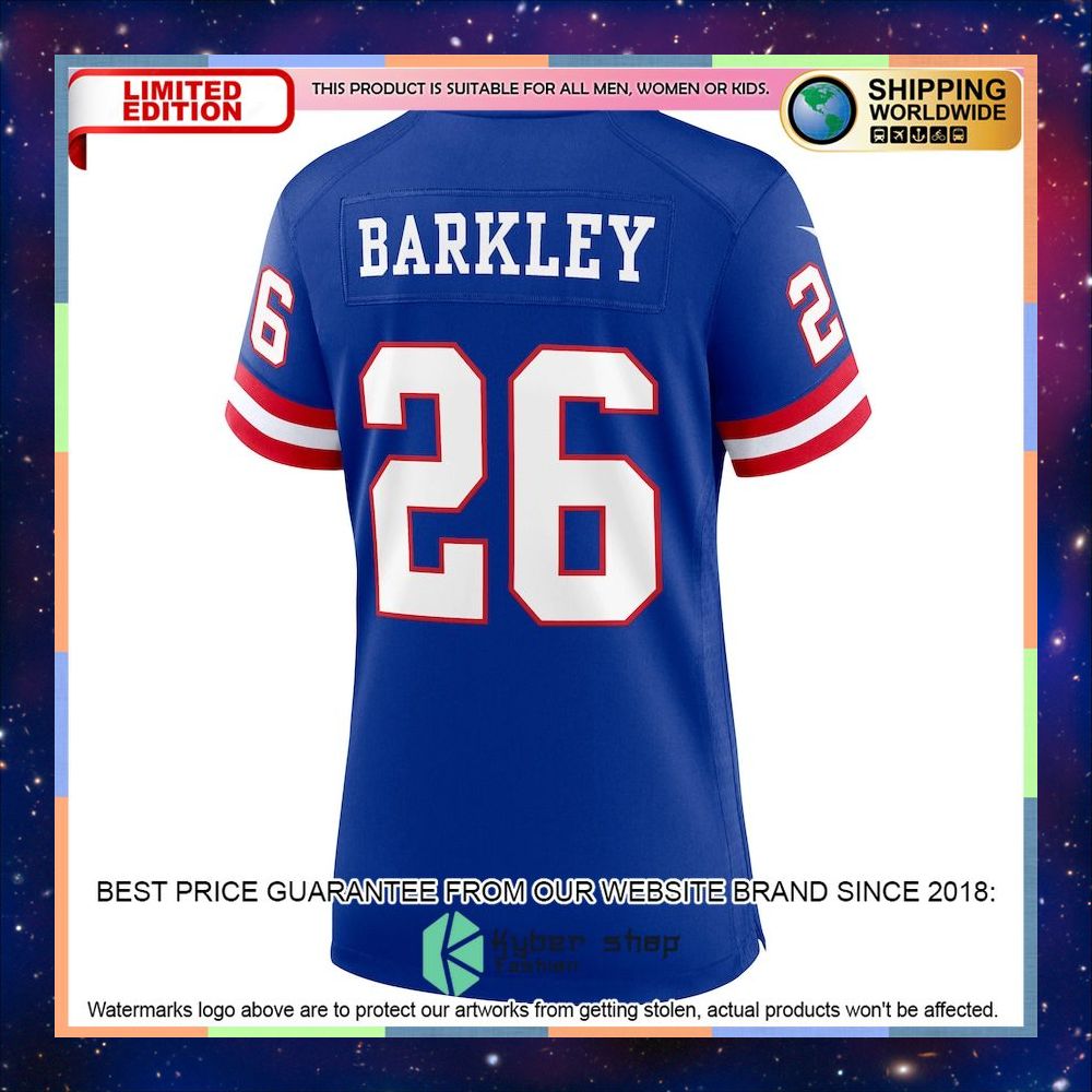 Saquon Barkley New York Giants Women's Classic Player Royal Football Jersey 6 Saquon Barkley New York Giants Women's Classic Player Royal Football Jersey word2