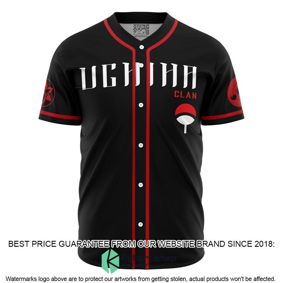 Sasuke Uchiha Naruto Baseball Jersey word2