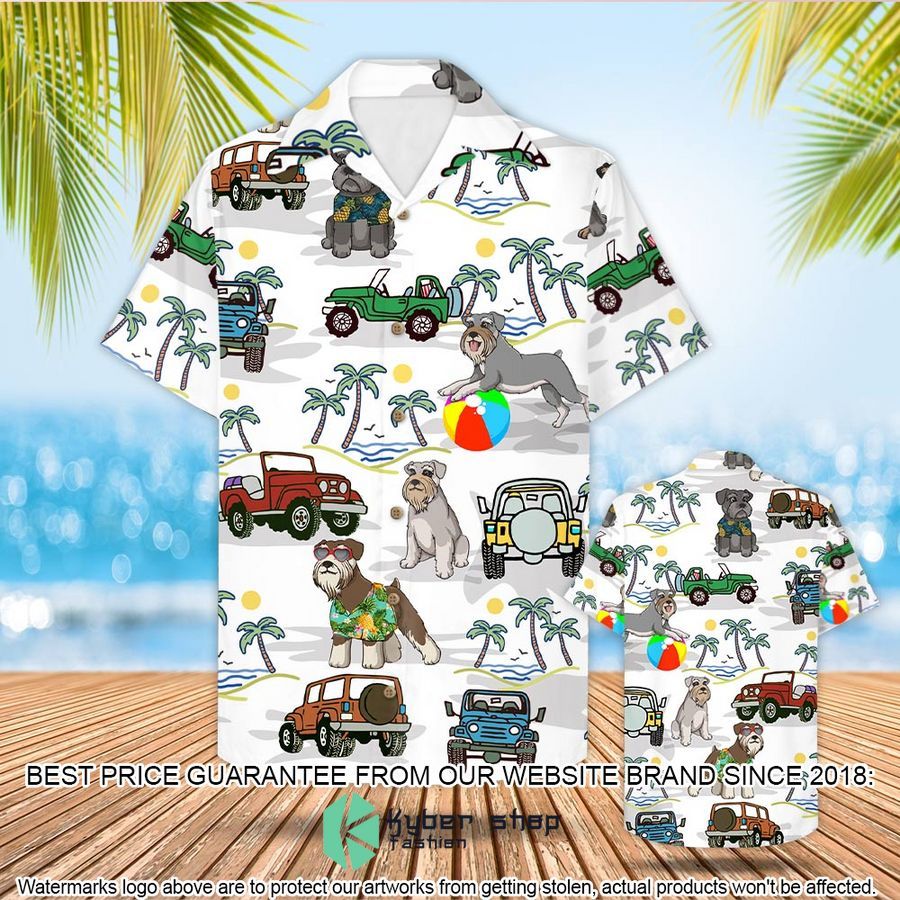 Schnauzer Jeep Hawaiian Shirt