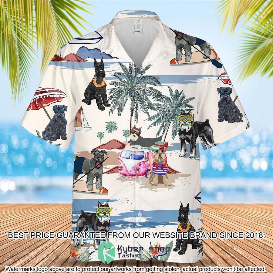 Schnauzer Summer Beach Hawaiian Shirt