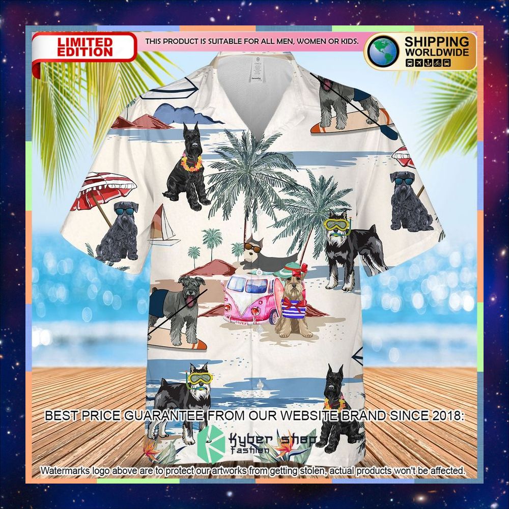 Schnauzer Summer Beach Hawaiian Shirt 3 Schnauzer Summer Beach Hawaiian Shirt word3