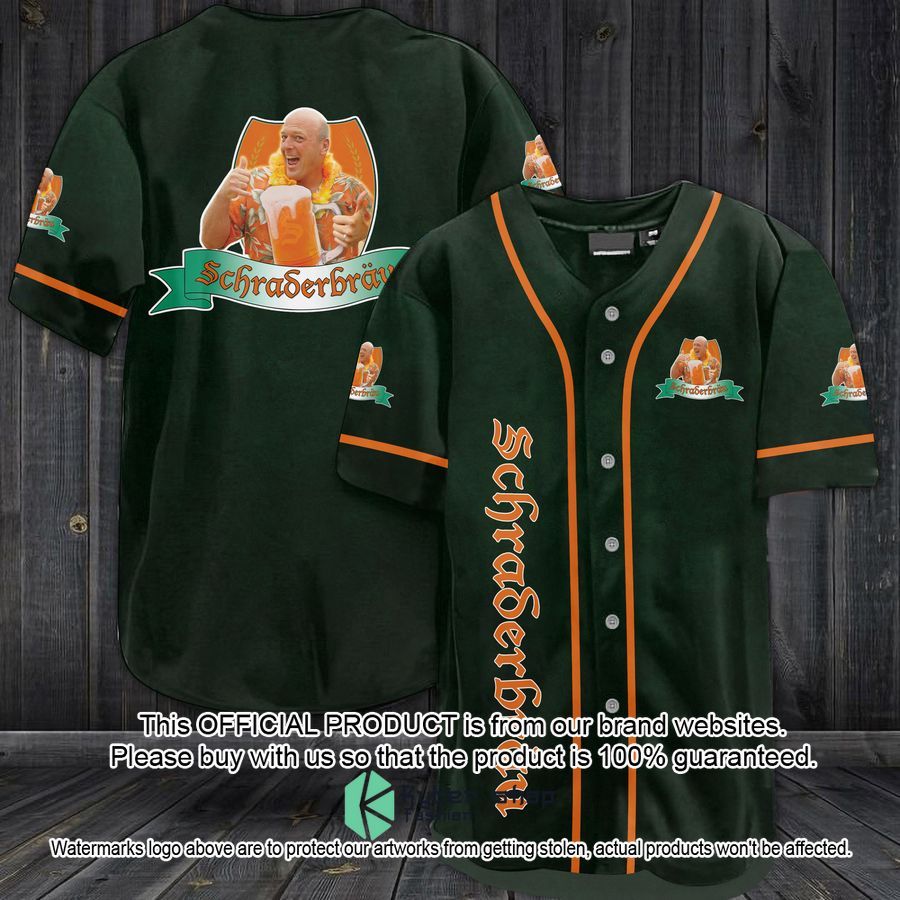 Schraderbrau Beer Baseball Jersey word1