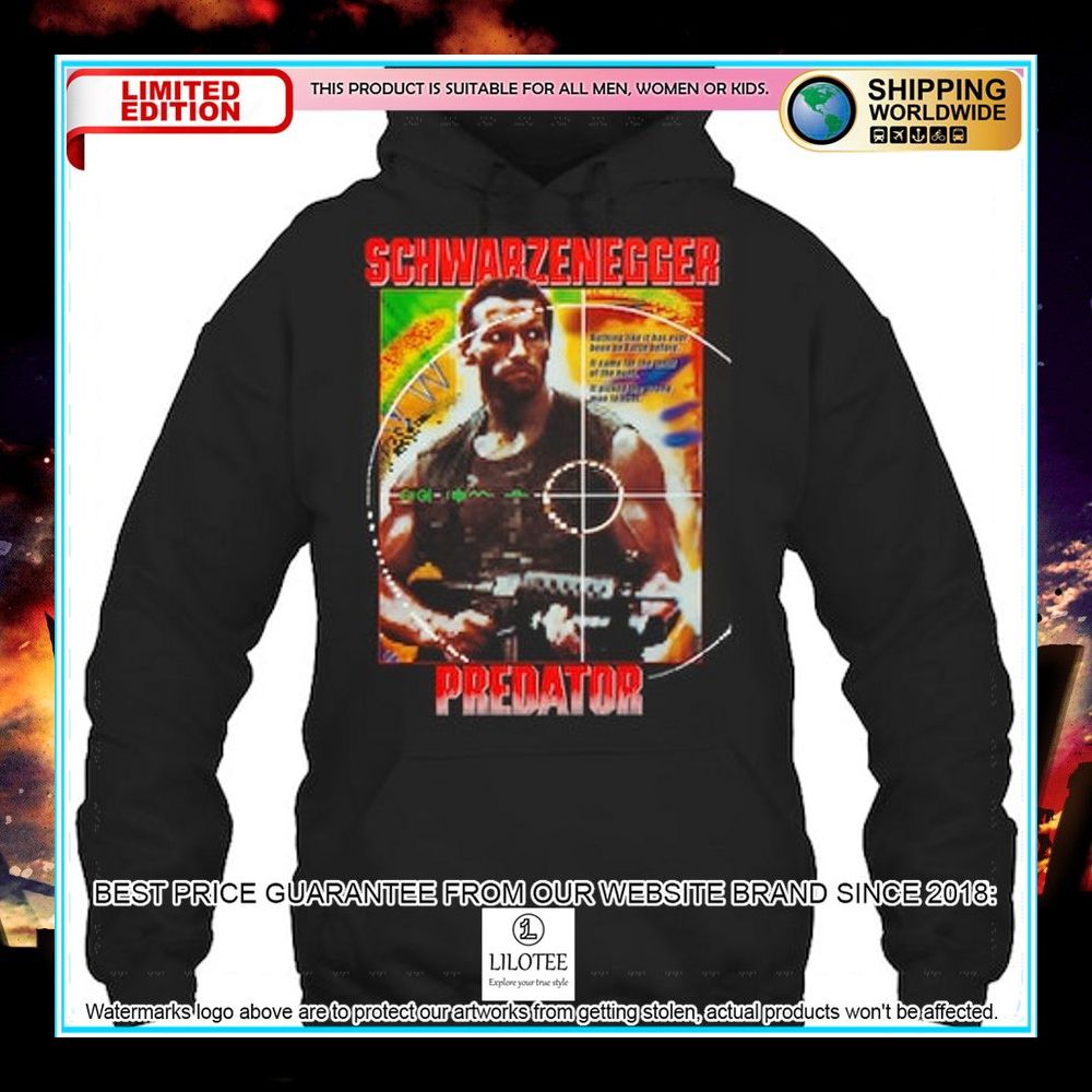 Schwarzenegger Predator 2D Shirt, Hoodie 1 Schwarzenegger Predator 2D Shirt, Hoodie word1