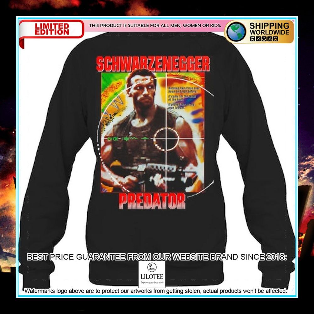 Schwarzenegger Predator 2D Shirt, Hoodie 4 Schwarzenegger Predator 2D Shirt, Hoodie word1