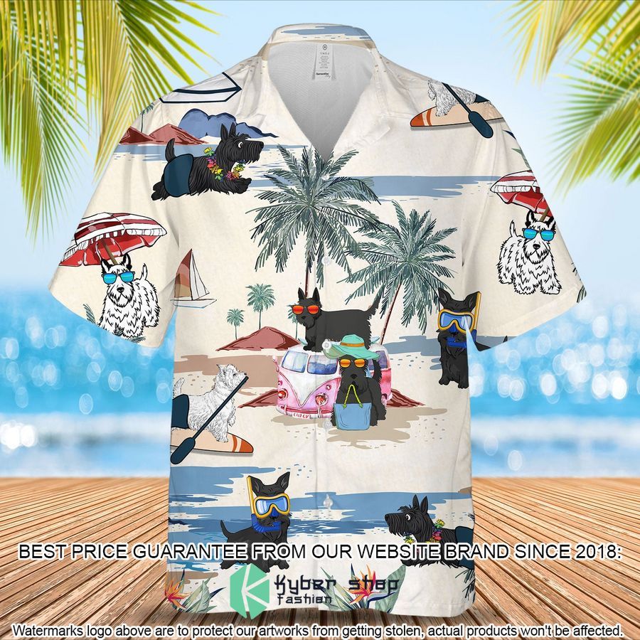Scottish Summer Beach Hawaiian Shirt word1