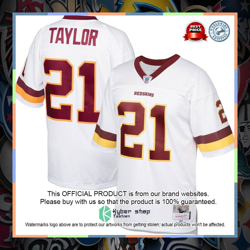 Sean Taylor Washington Football Team Mitchell & Ness Legacy Replica White Football Jersey 5 Sean Taylor Washington Football Team Mitchell & Ness Legacy Replica White Football Jersey word3