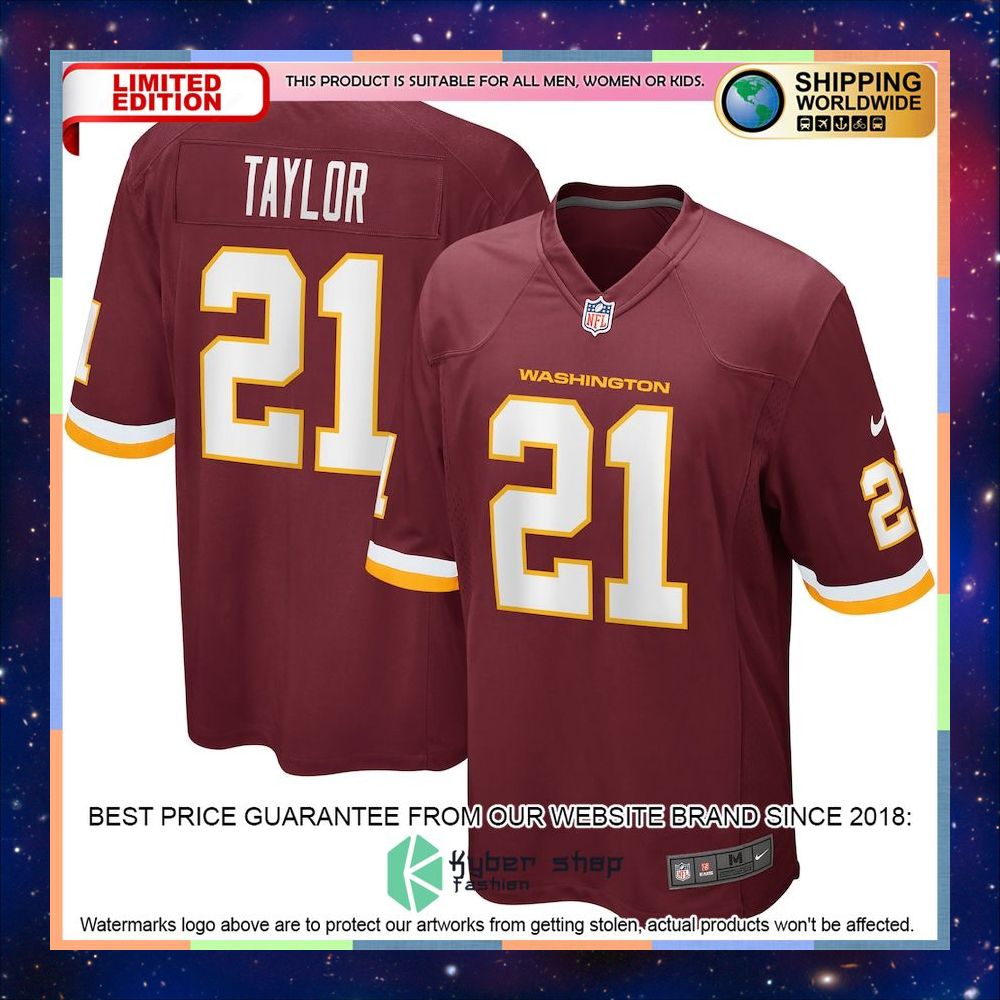 Sean Taylor Washington Football Team Retired Player Team Burgundy Football Jersey 4 Sean Taylor Washington Football Team Retired Player Team Burgundy Football Jersey word1