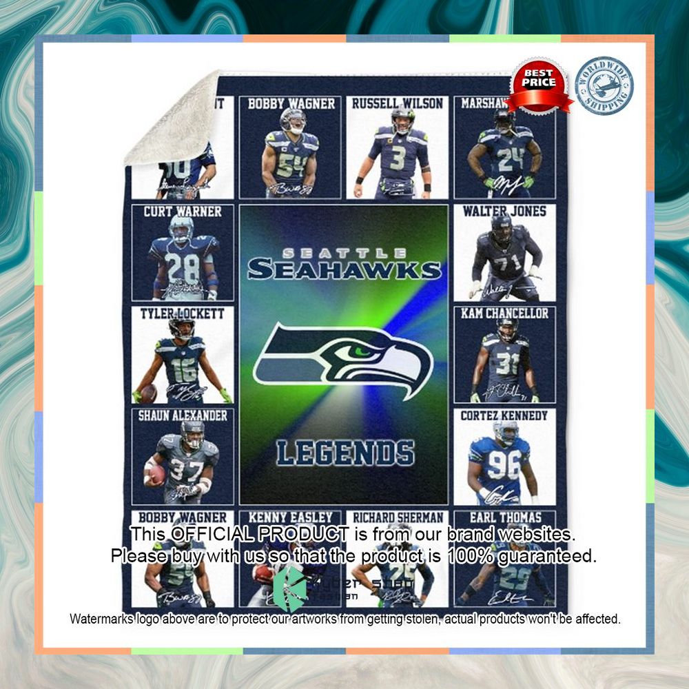 Seattle Seahawks Legends Players NFL Blanket 3 Seattle Seahawks Legends Players NFL Blanket word1