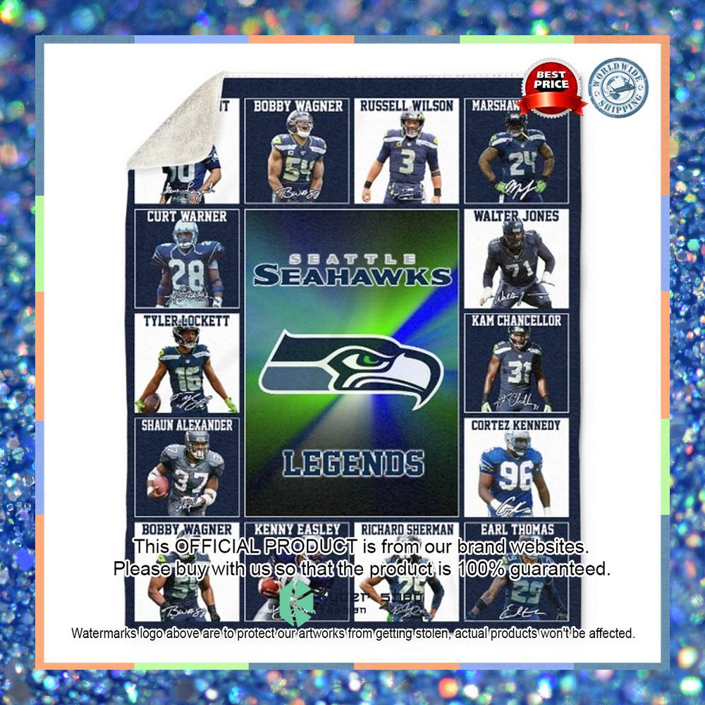 Seattle Seahawks Legends Players NFL Blanket 5 Seattle Seahawks Legends Players NFL Blanket word1