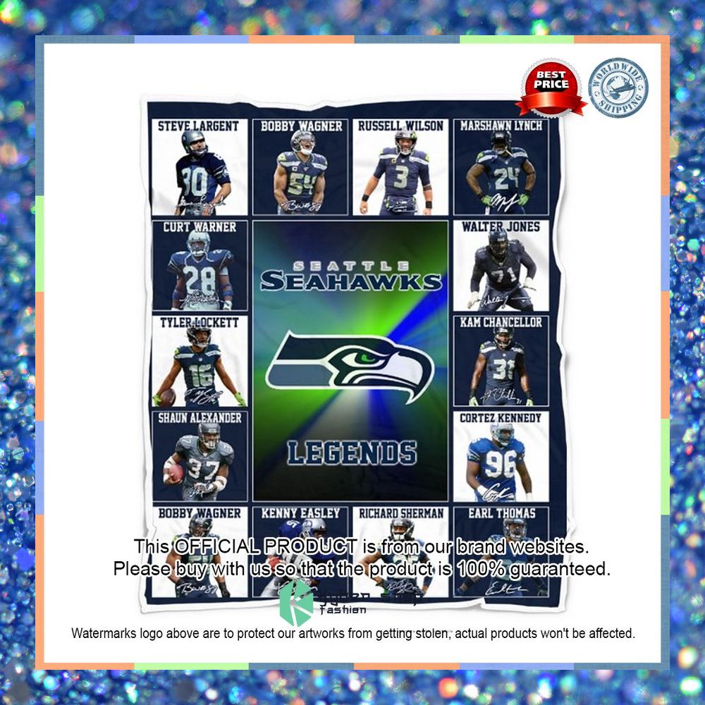 Seattle Seahawks Legends Players NFL Blanket 6 Seattle Seahawks Legends Players NFL Blanket word1