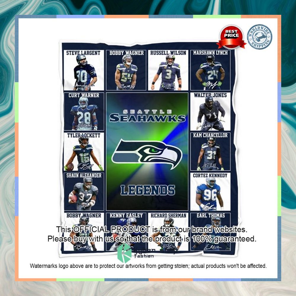 Seattle Seahawks Legends Players NFL Blanket 4 Seattle Seahawks Legends Players NFL Blanket word1