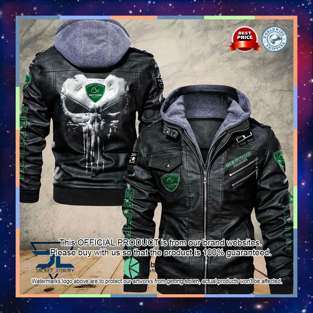 Section Paloise Punisher Skull Leather Jacket 3 Section Paloise Punisher Skull Leather Jacket word1