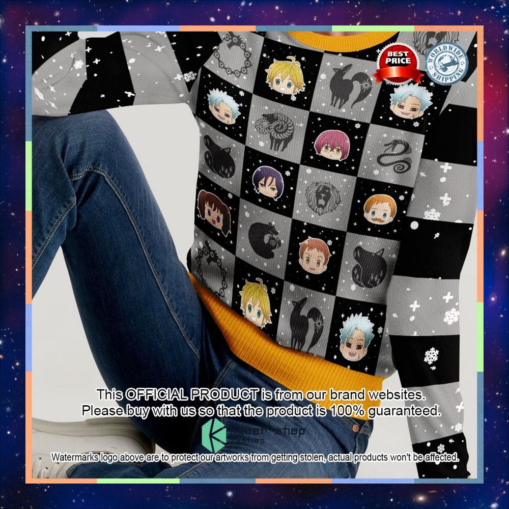Seven Sins Christmas Ugly Sweater 6 Seven Sins Christmas Ugly Sweater word3