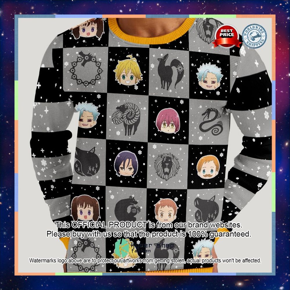 Seven Sins Christmas Ugly Sweater 8 Seven Sins Christmas Ugly Sweater word3