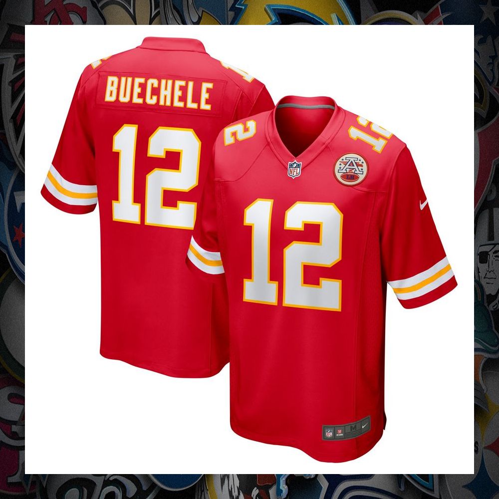 Shane Buechele Kansas City Chiefs Red Football Jersey 8 Shane Buechele Kansas City Chiefs Red Football Jersey word2