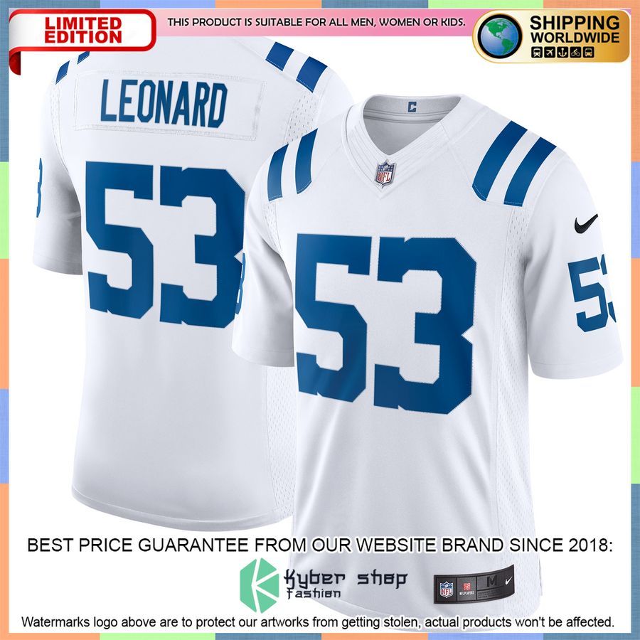 Shaquille Leonard Indianapolis Colts Vapor White Football Jersey