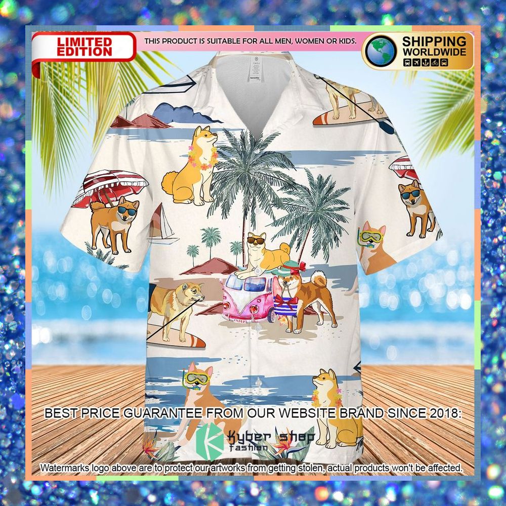 Shiba Inu Summer Beach Hawaiian Shirt 5 Shiba Inu Summer Beach Hawaiian Shirt word1
