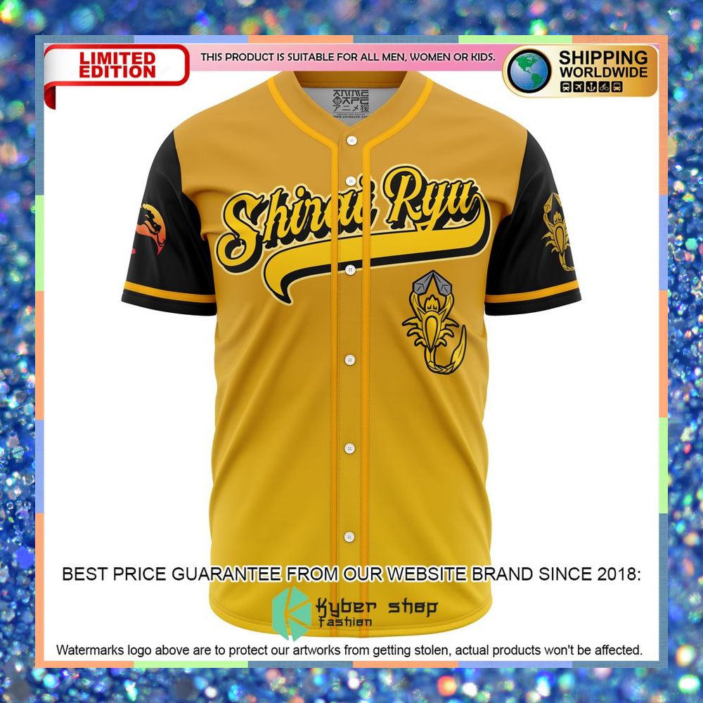 Shirai Ryu Scorpion Mortal Kombat Baseball Jersey 5 Shirai Ryu Scorpion Mortal Kombat Baseball Jersey word3