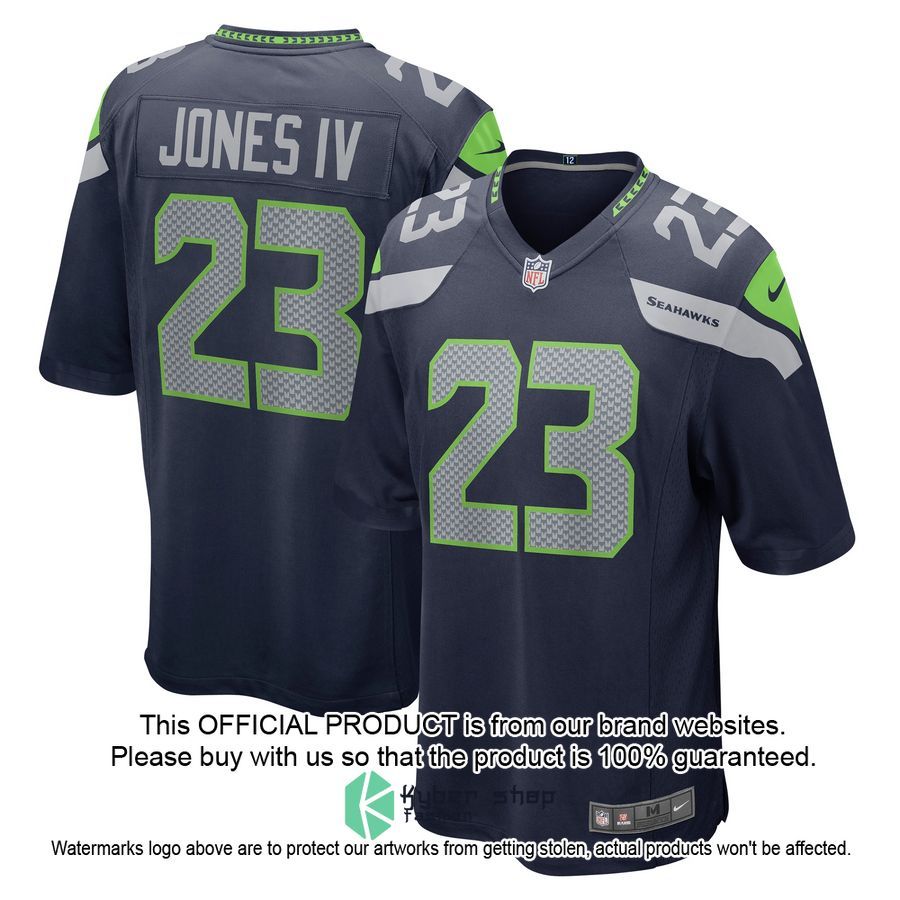 Sidney Jones IV Seattle Seahawks College Navy Football Jersey 4 Sidney Jones IV Seattle Seahawks College Navy Football Jersey word3