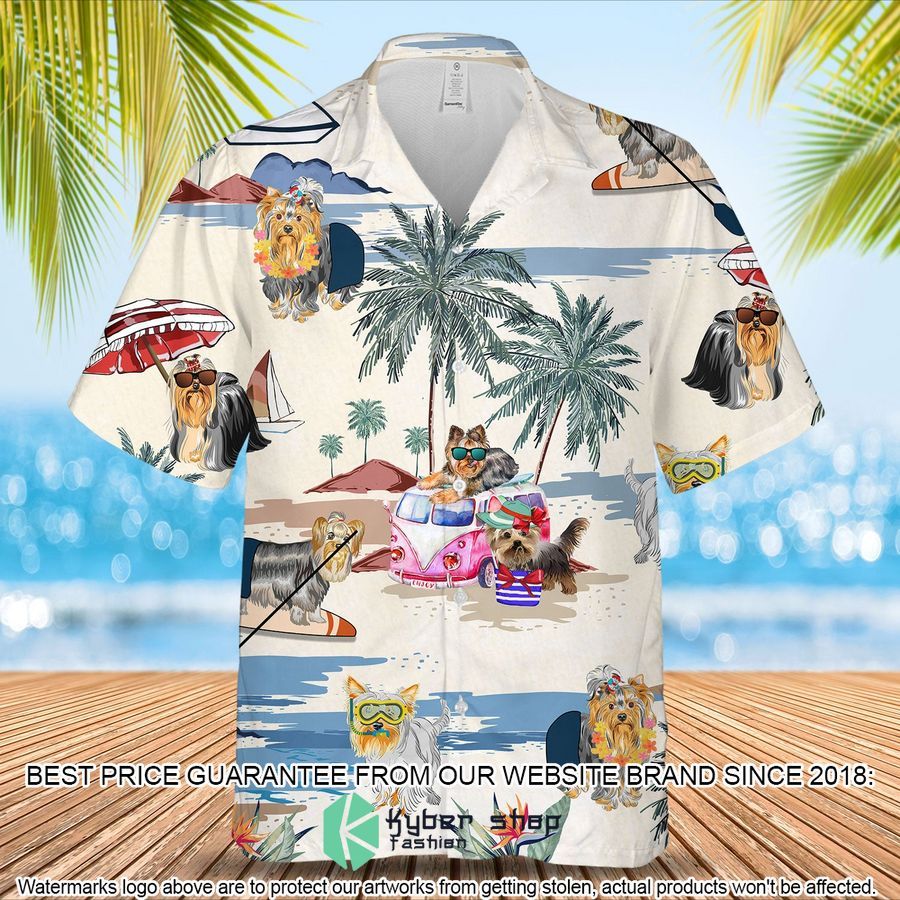 Silky Terrier Summer Beach Hawaiian Shirt