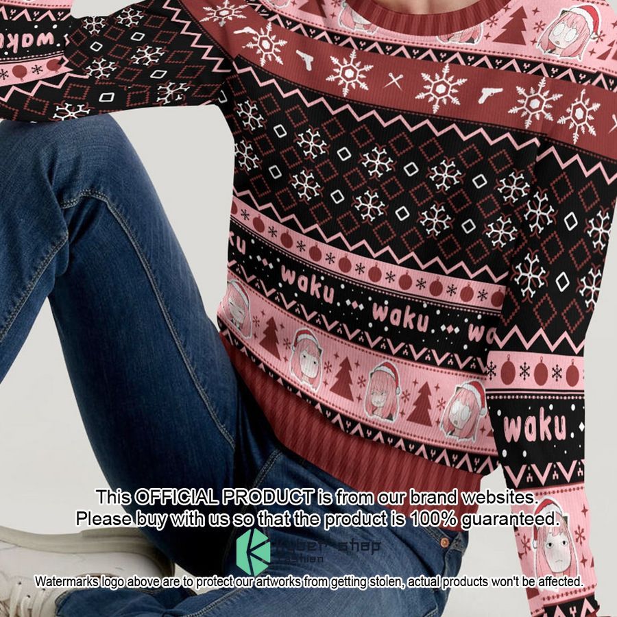 Silly Anya Christmas Ugly Sweater word3