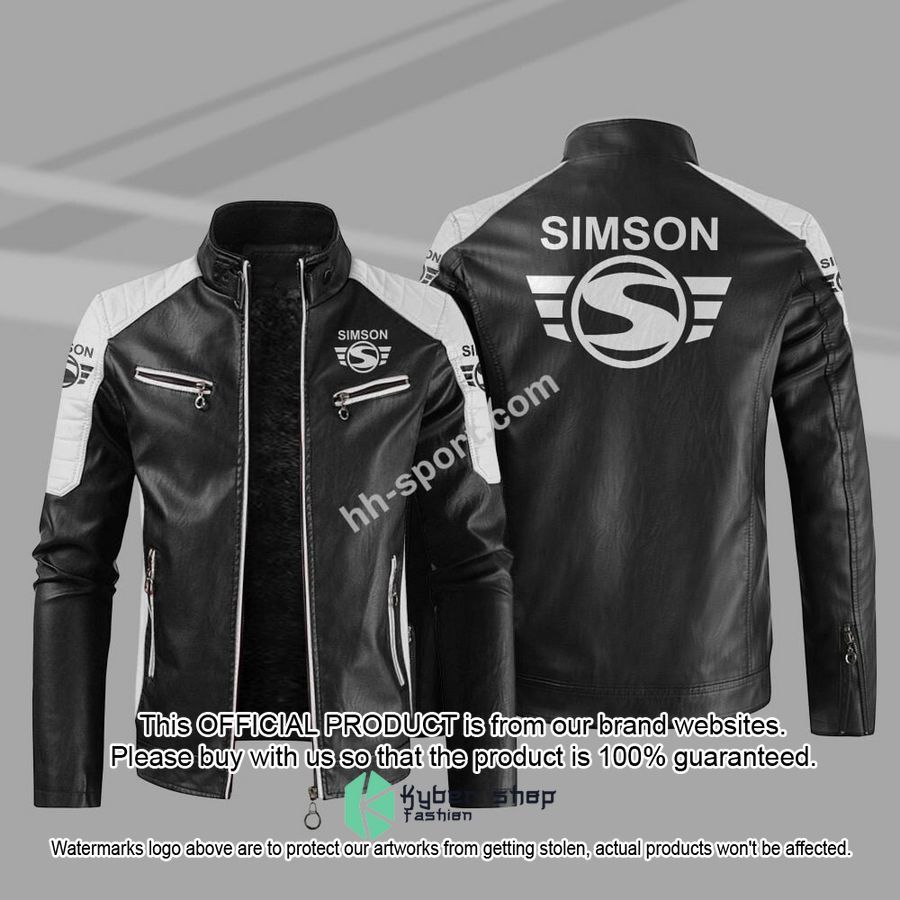Simson Motorcycle Motor Leather Jacket word3