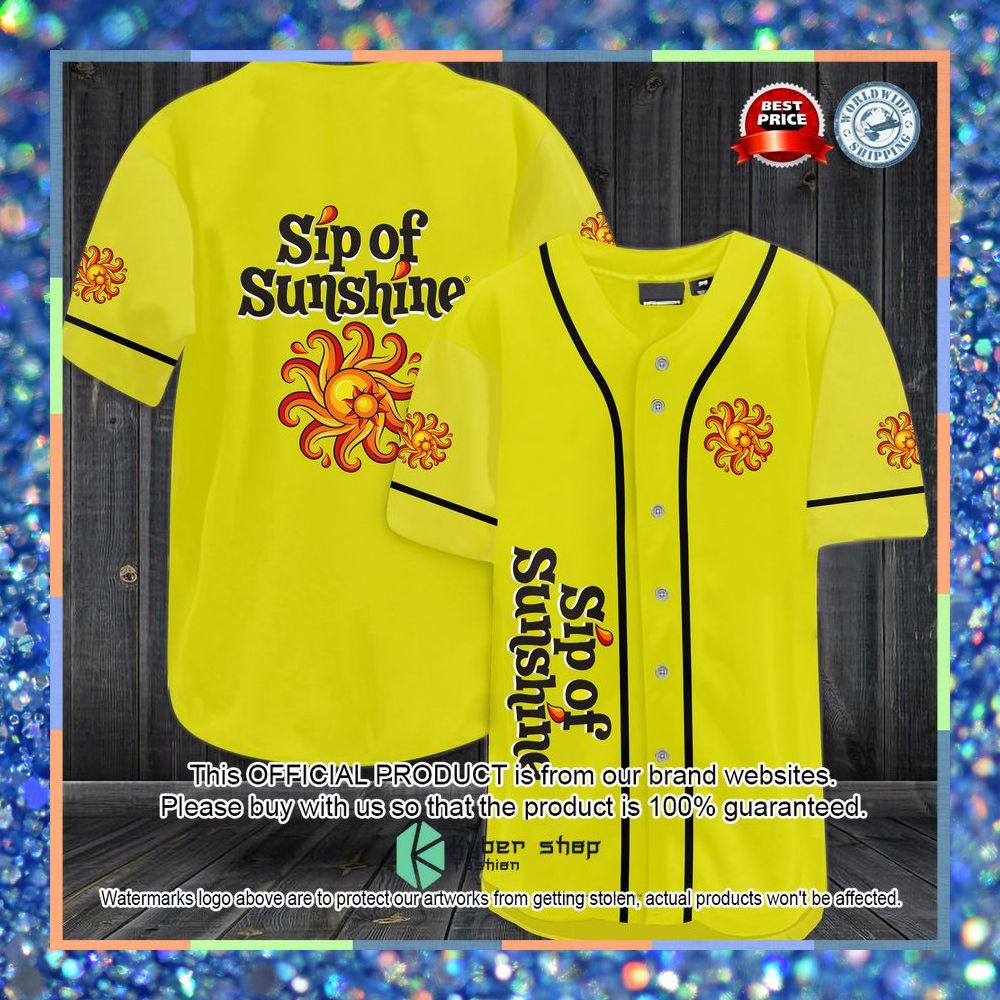 Sip Of Sunshine Baseball Jersey 3 Sip Of Sunshine Baseball Jersey word2