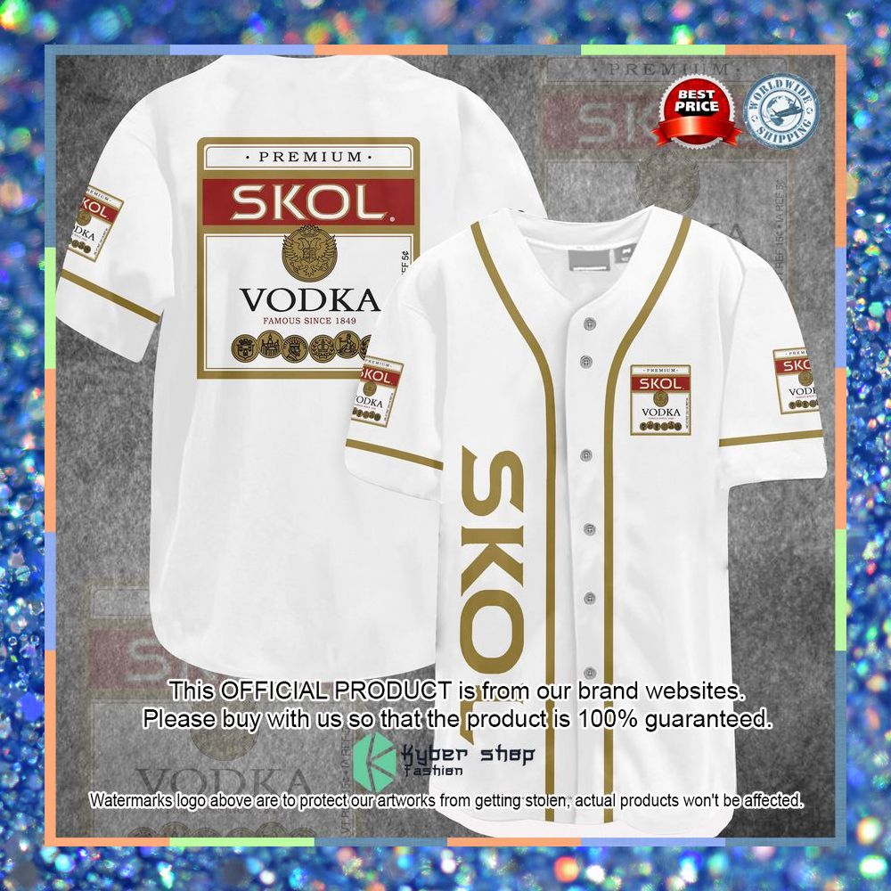 Skol Vodka Baseball Jersey 6 Skol Vodka Baseball Jersey word1