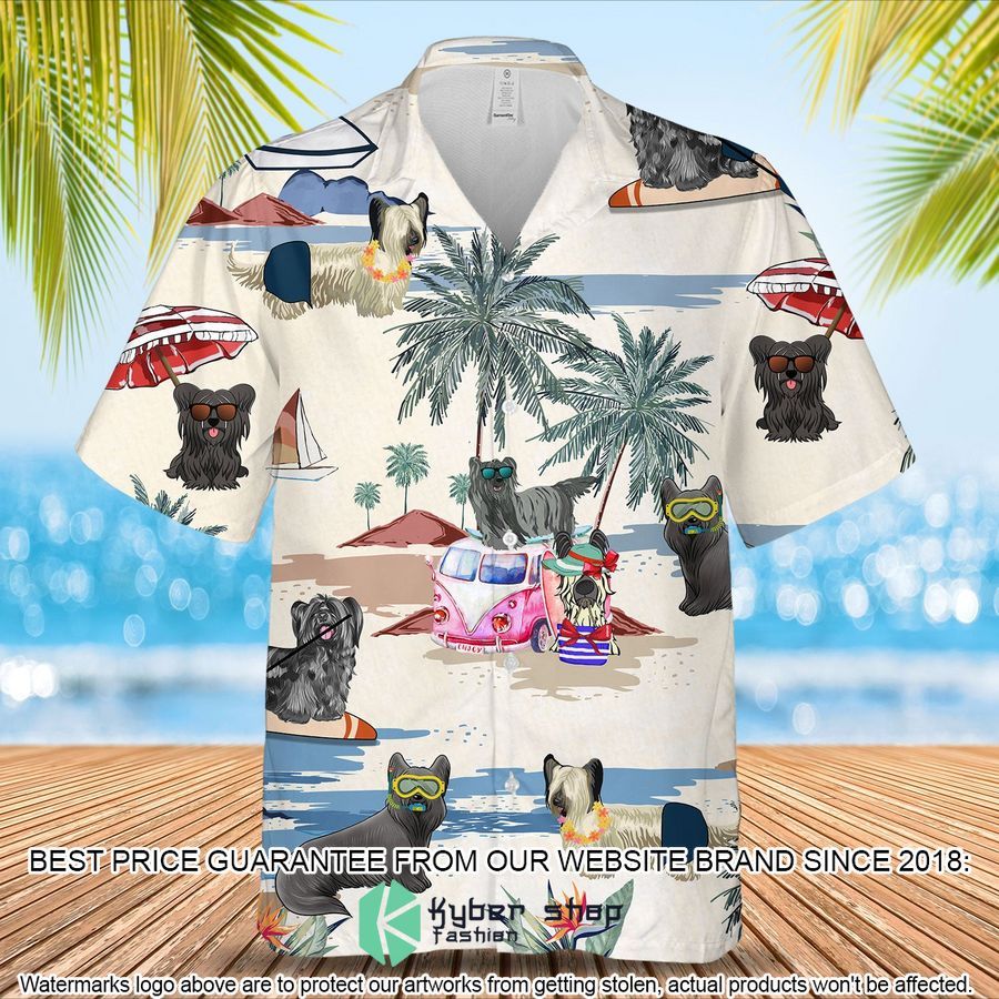 Skye Terrier Summer Beach Hawaiian Shirt