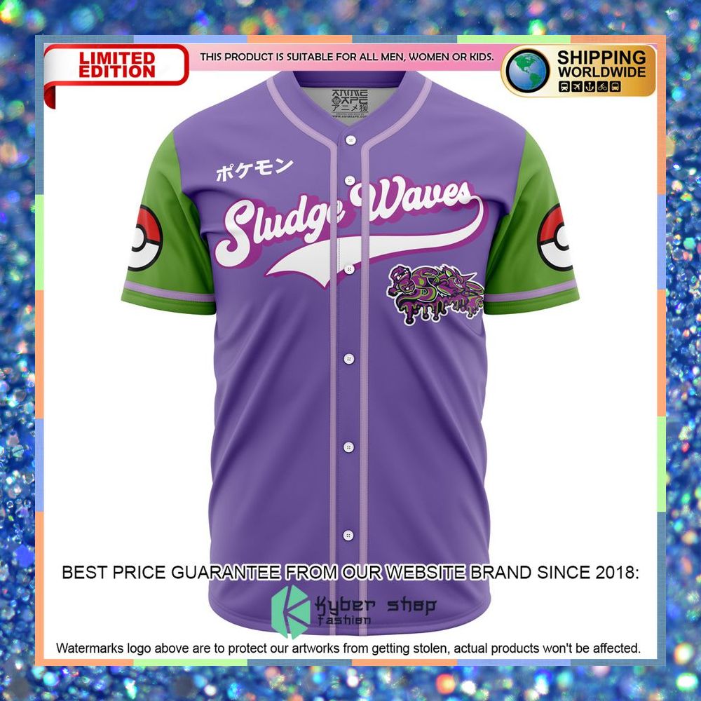 Sludge Waves Pokemon Baseball Jersey 5 Sludge Waves Pokemon Baseball Jersey word3