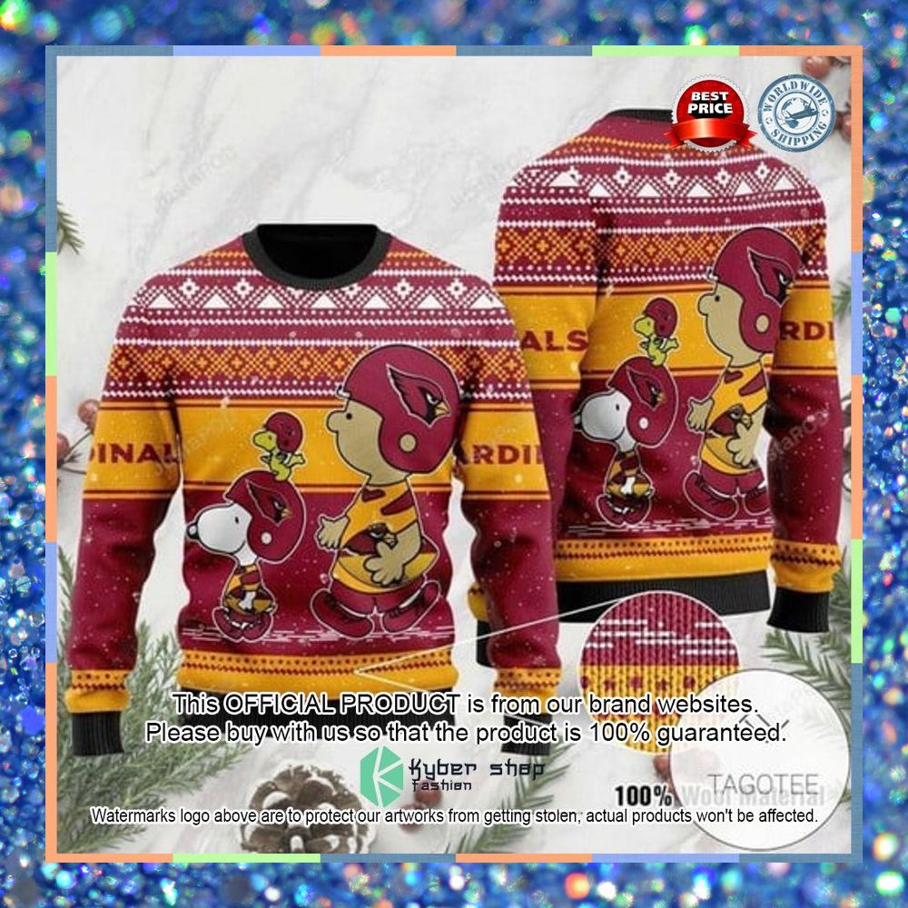 Snoopy And Charlie Brown Arizona Cardinals Christmas Sweater 3 Snoopy And Charlie Brown Arizona Cardinals Christmas Sweater word2