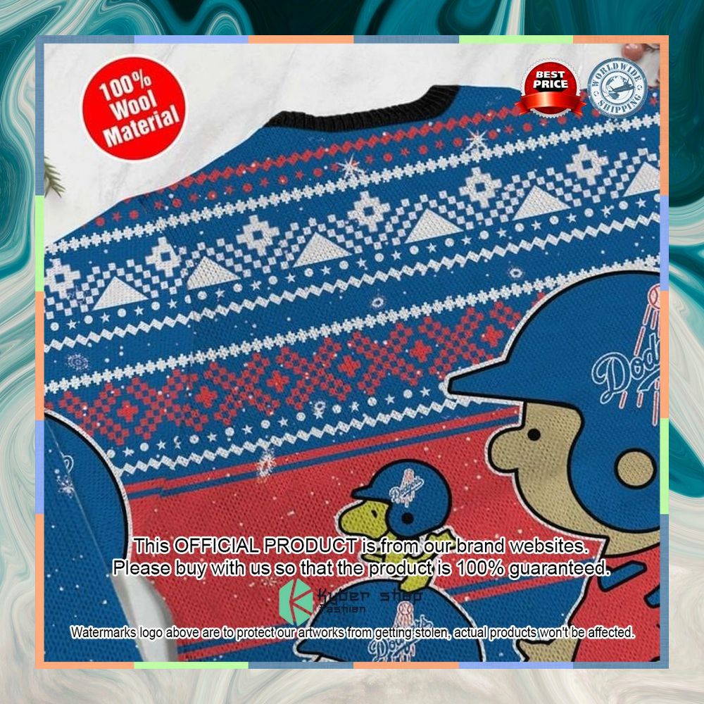Snoopy and Charlie Brown Los Angeles Dodgers Christmas Sweater 6 Snoopy and Charlie Brown Los Angeles Dodgers Christmas Sweater word1