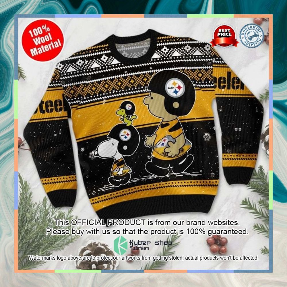 Snoopy and Charlie Brown Pittsburgh Steelers Christmas Sweater 8 Snoopy and Charlie Brown Pittsburgh Steelers Christmas Sweater word3