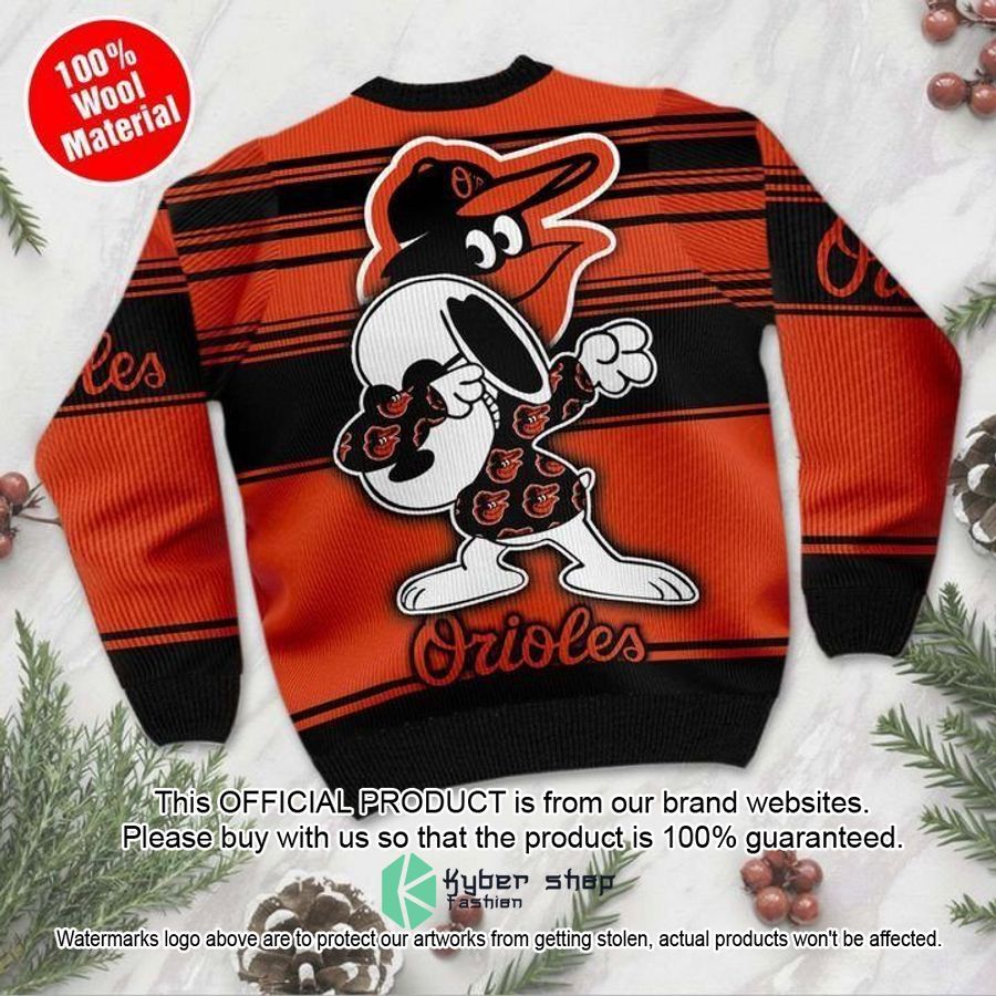 Snoopy Baltimore Orioles Christmas Sweater