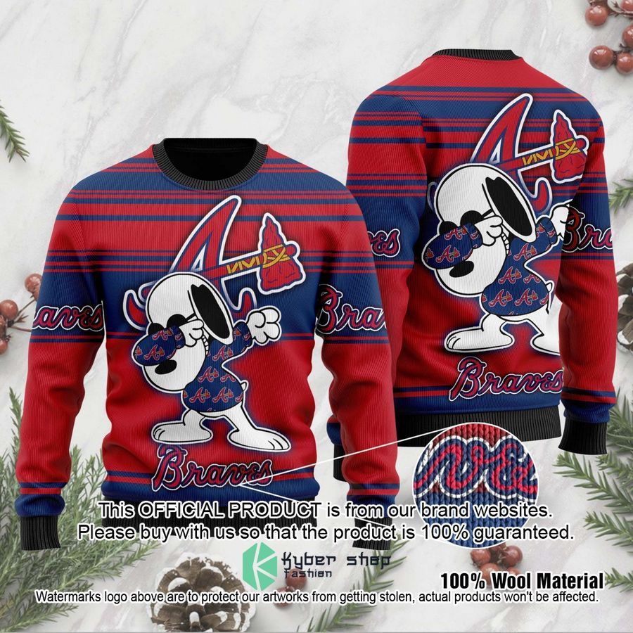 Snoopy Love Atlanta Braves MLB Christmas Sweater