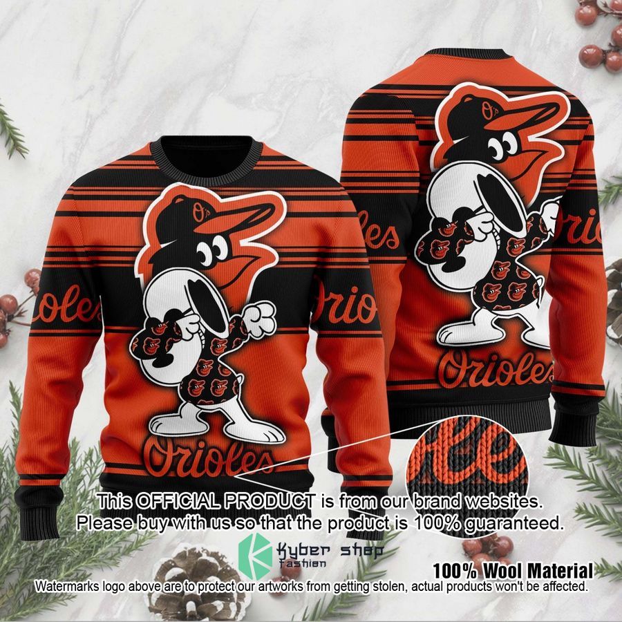 Snoopy Love Baltimore Orioles MLB Christmas Sweater