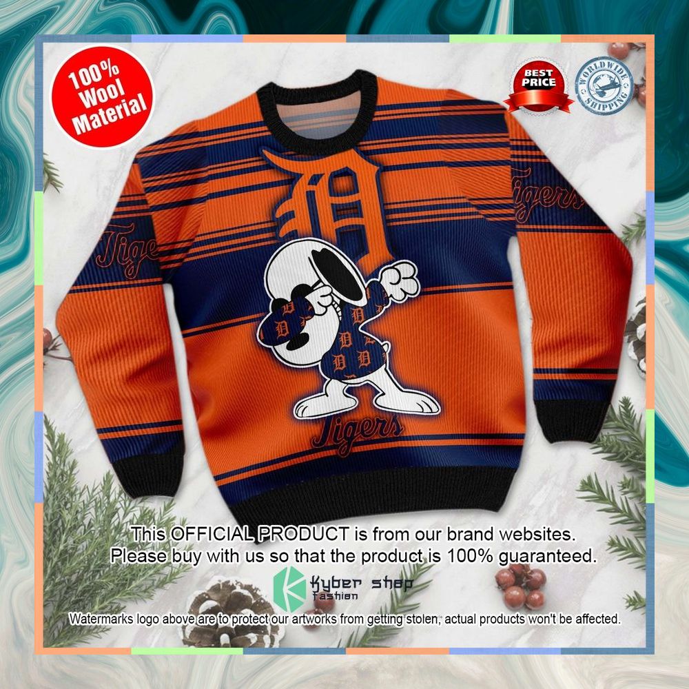 Snoopy Love Detroit Tigers MLB Christmas Sweater 7 Snoopy Love Detroit Tigers MLB Christmas Sweater word2