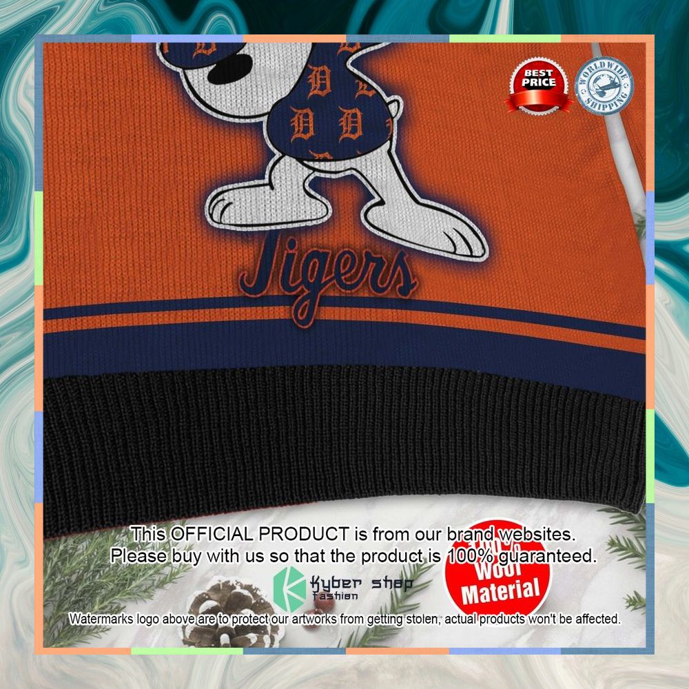 Snoopy Love Detroit Tigers MLB Christmas Sweater 9 Snoopy Love Detroit Tigers MLB Christmas Sweater word2