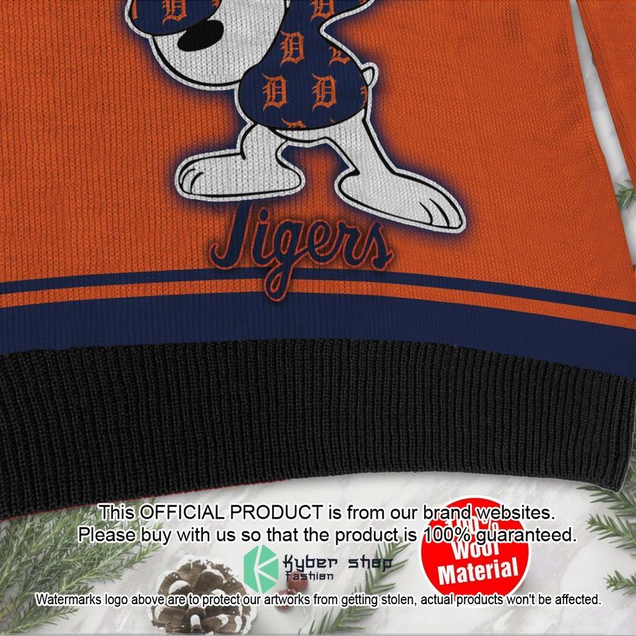 Snoopy Love Detroit Tigers MLB Christmas Sweater 4 Snoopy Love Detroit Tigers MLB Christmas Sweater word2