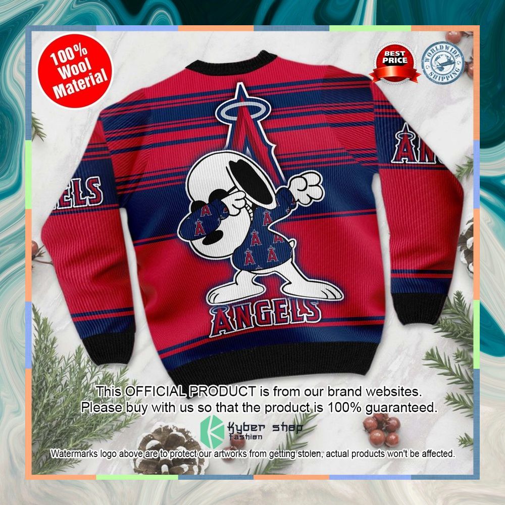 Snoopy Love Los Angeles Angels MLB Christmas Sweater 8 Snoopy Love Los Angeles Angels MLB Christmas Sweater word2