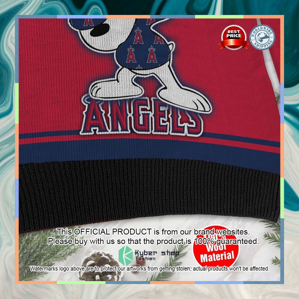 Snoopy Love Los Angeles Angels MLB Christmas Sweater 9 Snoopy Love Los Angeles Angels MLB Christmas Sweater word2