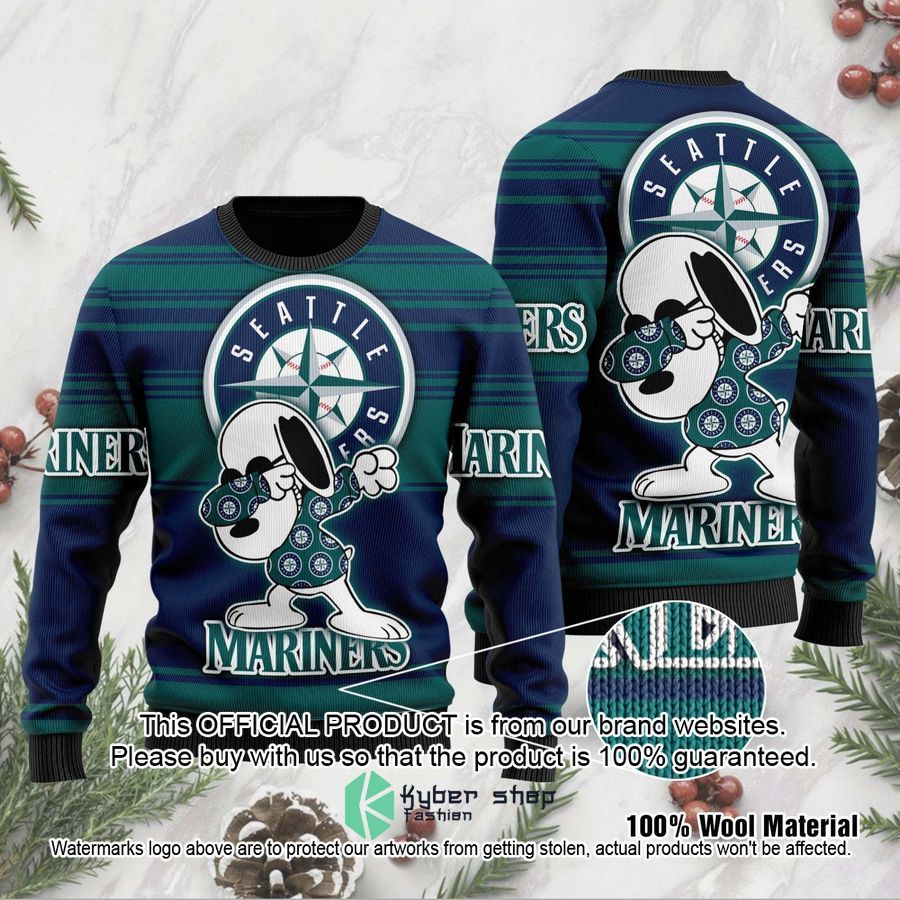 Snoopy Love Seattle Mariners MLB Christmas Sweater
