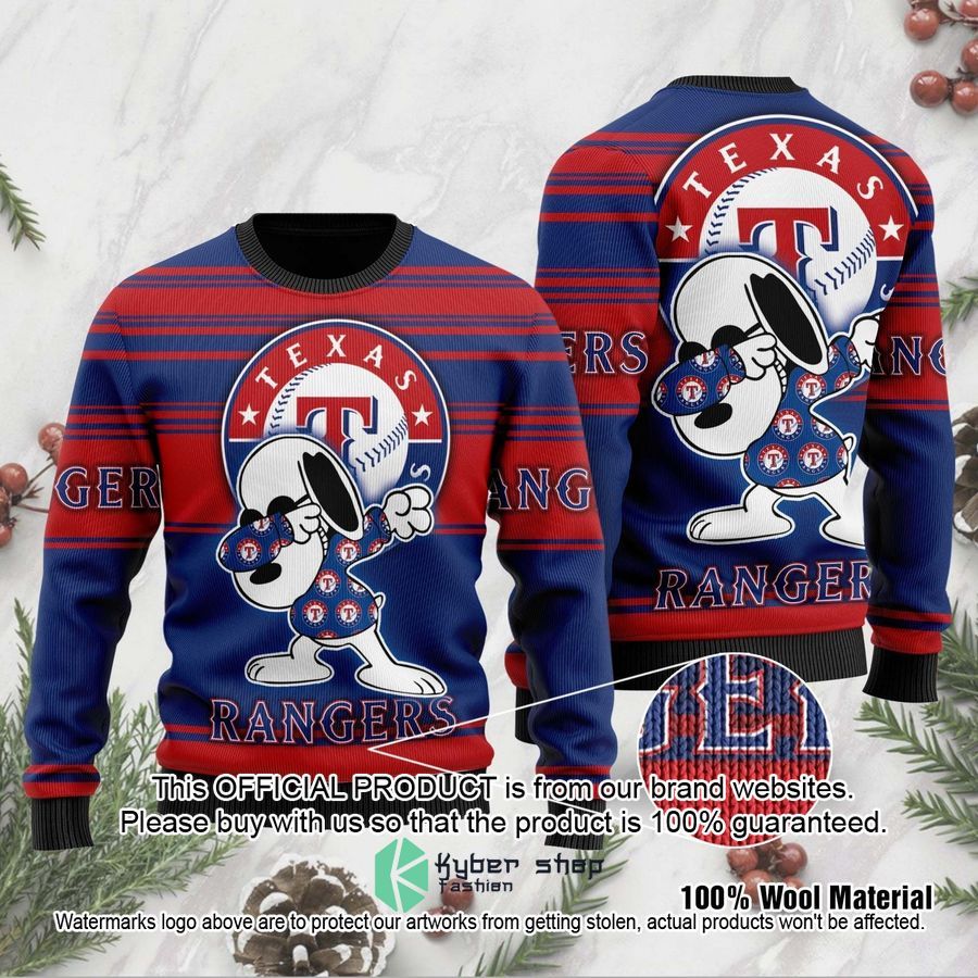 Snoopy Love Texas Rangers MLB Christmas Sweater