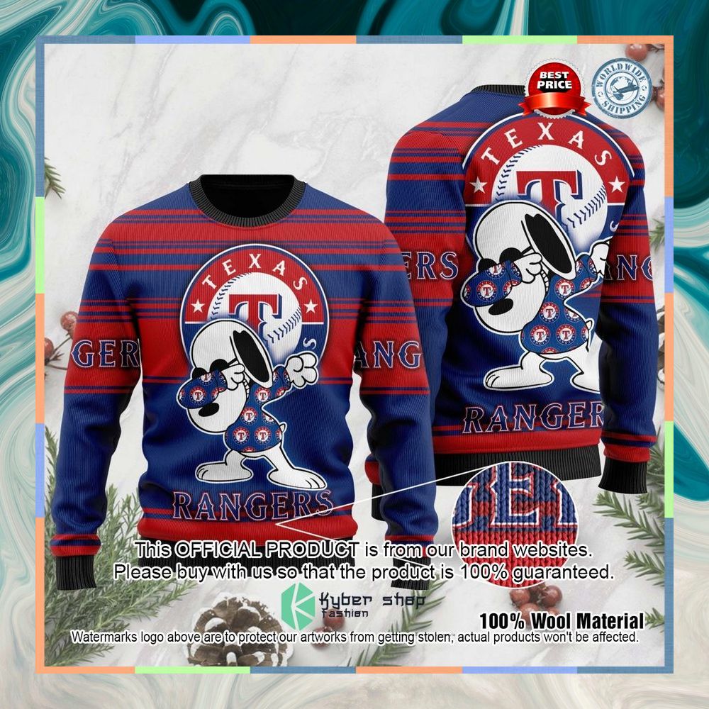 Snoopy Love Texas Rangers MLB Christmas Sweater 3 Snoopy Love Texas Rangers MLB Christmas Sweater word3
